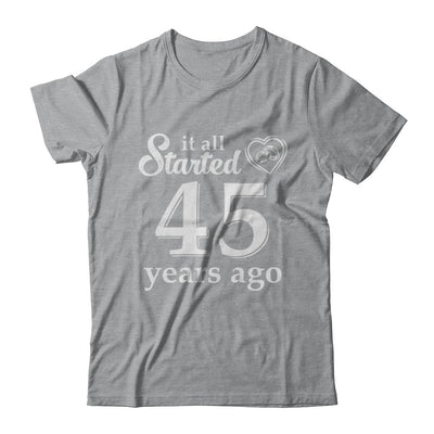 45Th Wedding Anniversary Married Couples 1977 Husband Wife T-Shirt & Hoodie | Teecentury.com