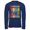 Vintage Retro September 1958 Birth Of Legends 64th Birthday T-Shirt & Hoodie | Teecentury.com