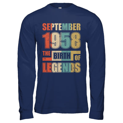 Vintage Retro September 1958 Birth Of Legends 64th Birthday T-Shirt & Hoodie | Teecentury.com