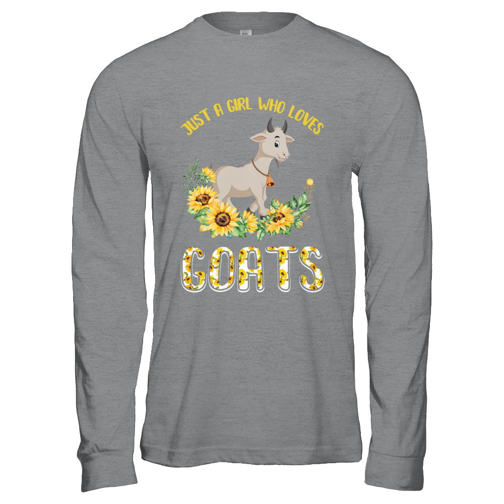 Just A Girl Who Loves Goats And Sunflowers T-Shirt & Hoodie | Teecentury.com