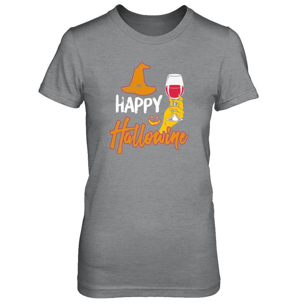 Halloween Happy Hallowine For Wine Lover T-Shirt & Tank Top | Teecentury.com