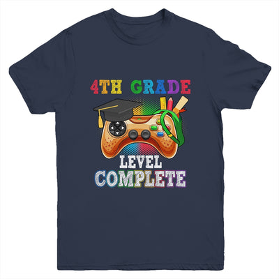 4th Grade Level Complete Last Day Of School Graduation Youth Shirt | teecentury