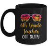 4th Grade Teacher Off Duty Sunglasses Beach Sunset Mug Coffee Mug | Teecentury.com