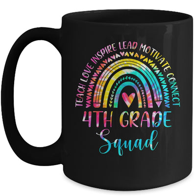 4th Grade Teacher Squad Tie Dye Rainbow Back To School Mug Coffee Mug | Teecentury.com