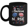 4th Of July All American Nurse Independence Day Mug Coffee Mug | Teecentury.com