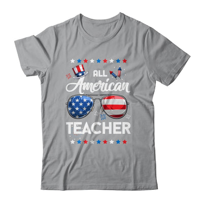 4th Of July All American Teacher Independence Day T-Shirt & Tank Top | Teecentury.com