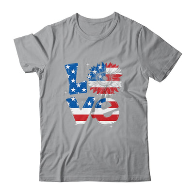 4th Of July Love Sunflower Patriotic American Flag T-Shirt & Tank Top | Teecentury.com