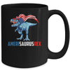 4th Of July T Rex Dinosaur Amerisaurus Rex Boys Kids Men Mug Coffee Mug | Teecentury.com