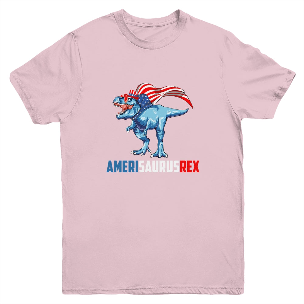 4th Of July T Rex Dinosaur Amerisaurus Rex Boys Kids Men Youth Youth Shirt | Teecentury.com