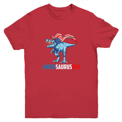 4th Of July T Rex Dinosaur Amerisaurus Rex Boys Kids Men Youth Youth Shirt | Teecentury.com