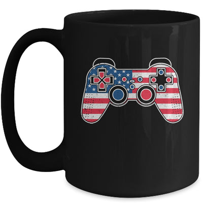 4th Of July Video Game Gamer Kids Boys Men USA Flag Mug | teecentury