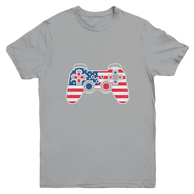 4th Of July Video Game Gamer Kids Boys Men USA Flag Youth Shirt | teecentury