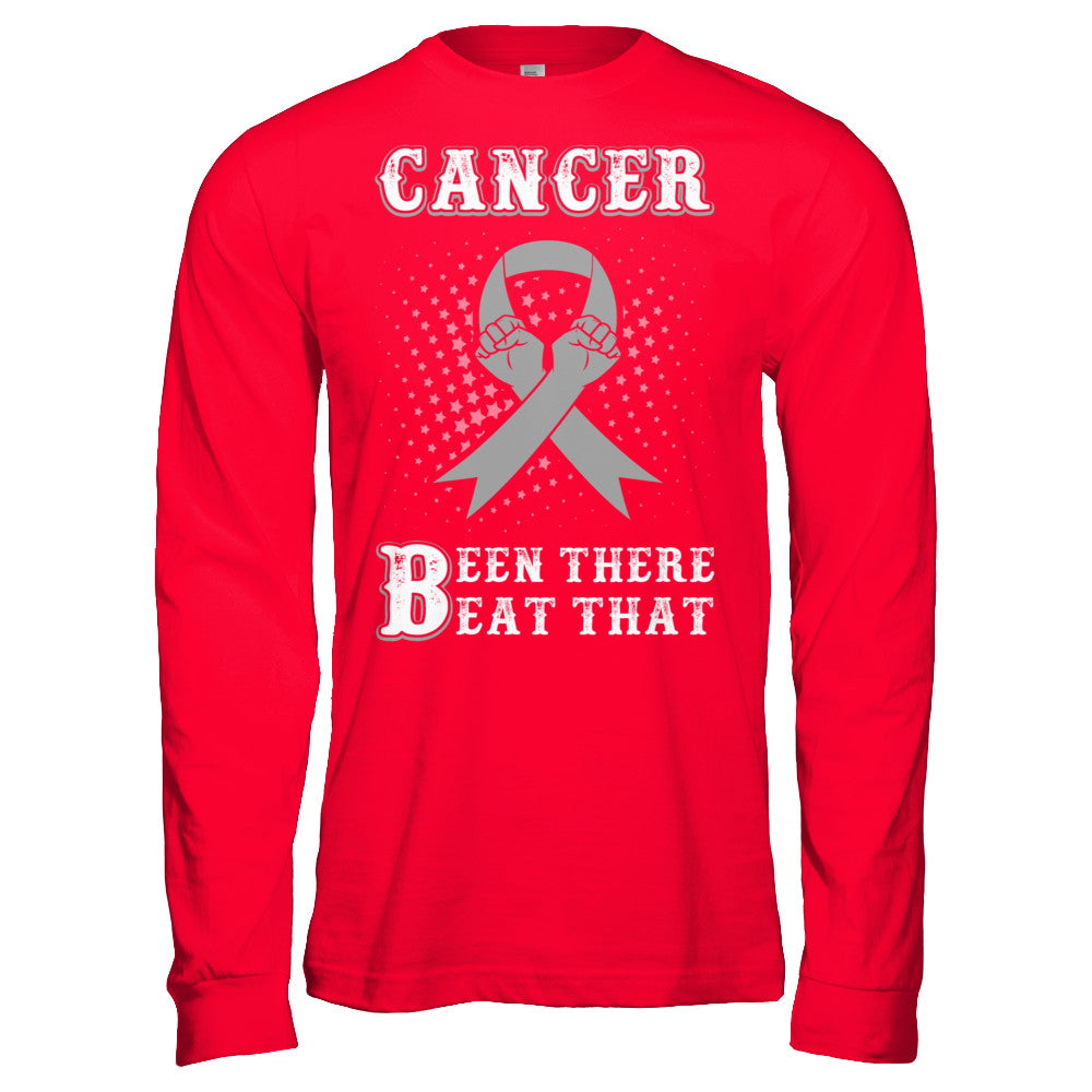 Brain Cancer Been There Beat That Grey Gray Awareness Ribbon T-Shirt & Hoodie | Teecentury.com