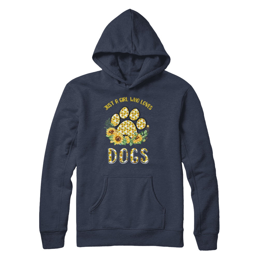 Just A Girl Who Loves Dogs And Sunflowers T-Shirt & Hoodie | Teecentury.com