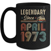 50 Years Old Legendary Since April 1973 50th Birthday Mug | teecentury