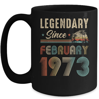 50 Years Old Legendary Since February 1973 50th Birthday Mug | teecentury