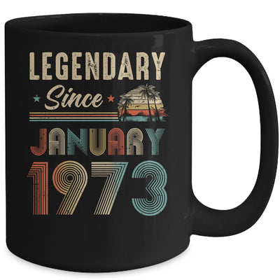 50 Years Old Legendary Since January 1973 50th Birthday Mug | teecentury