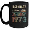 50 Years Old Legendary Since January 1973 50th Birthday Mug | teecentury