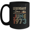 50 Years Old Legendary Since June 1973 50th Birthday Mug | teecentury
