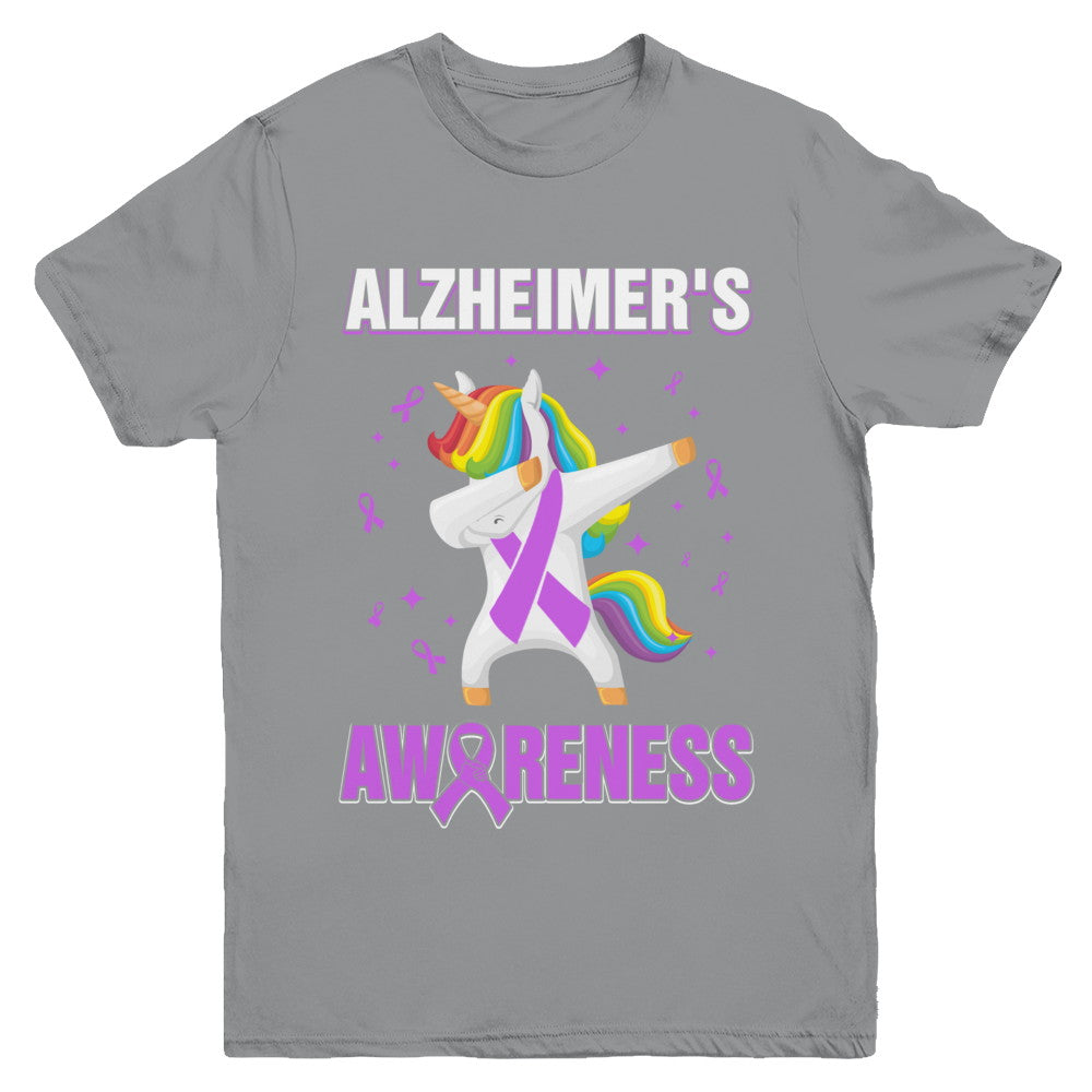 Inspirational Alzheimer's Awareness Unicorn Support Youth Youth Shirt | Teecentury.com