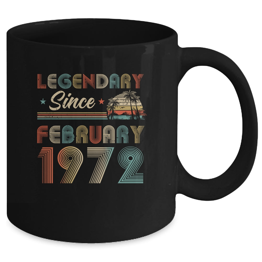 50th Birthday 50 Years Old Legendary Since February 1972 Mug Coffee Mug | Teecentury.com