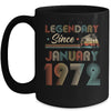 50th Birthday 50 Years Old Legendary Since January 1972 Mug Coffee Mug | Teecentury.com