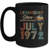 50th Birthday 50 Years Old Legendary Since July 1972 Mug Coffee Mug | Teecentury.com