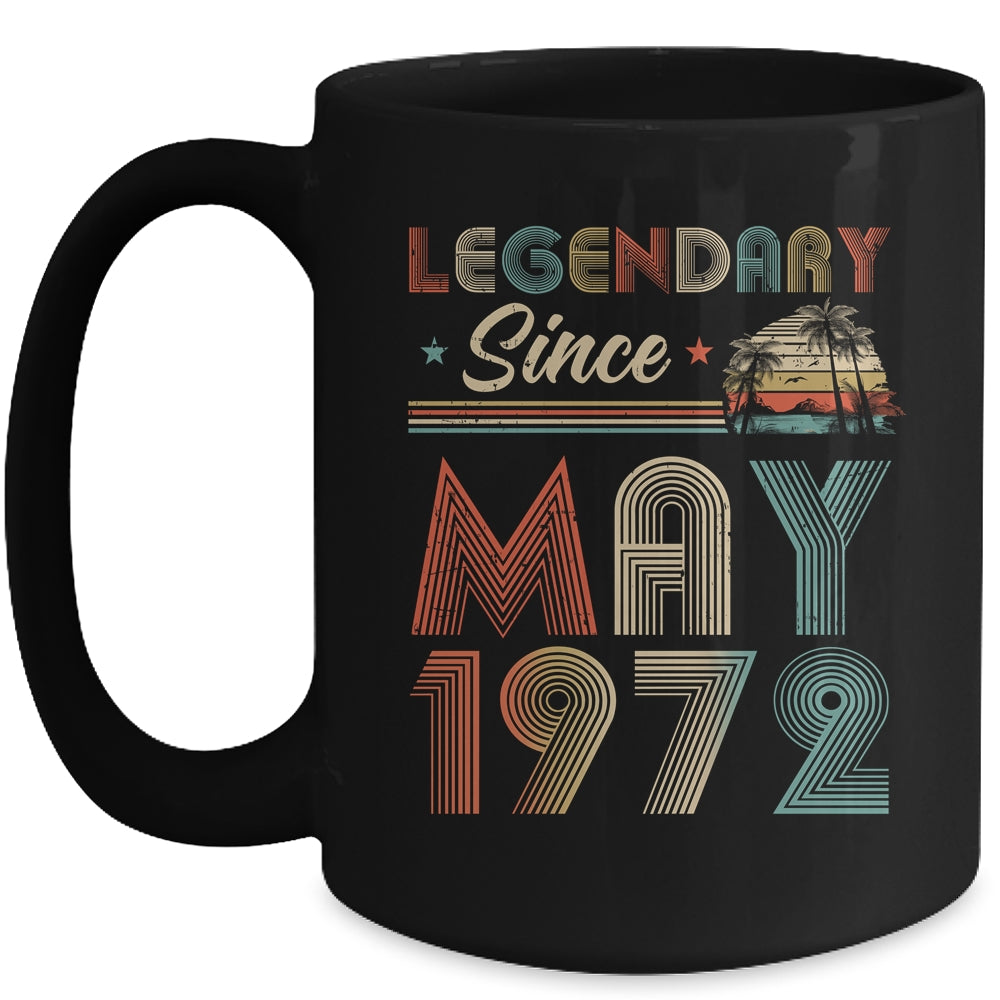 50th Birthday 50 Years Old Legendary Since May 1972 Mug Coffee Mug | Teecentury.com