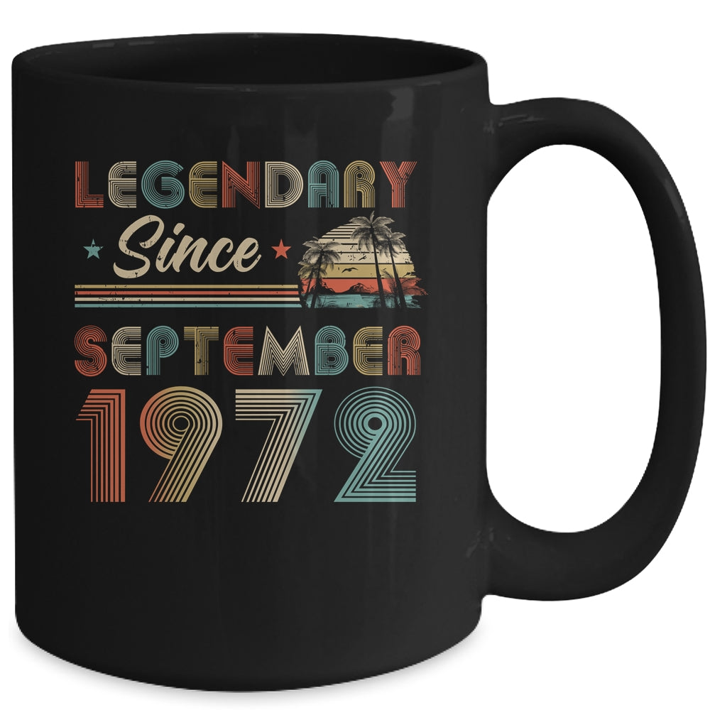 50th Birthday 50 Years Old Legendary Since September 1972 Mug Coffee Mug | Teecentury.com