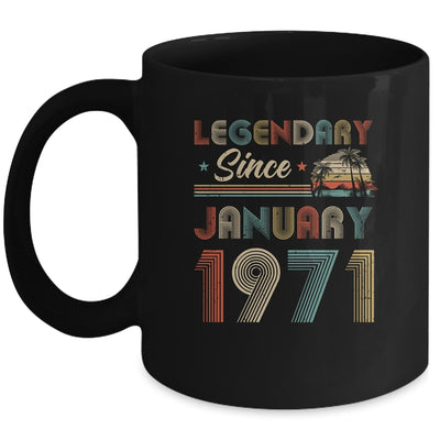 51th Birthday Gift 51 Years Old Legendary Since January 1971 Mug Coffee Mug | Teecentury.com