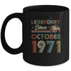 51th Birthday Gift 51 Years Old Legendary Since October 1971 Mug Coffee Mug | Teecentury.com