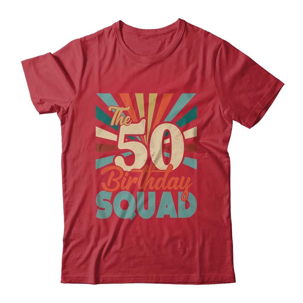 50th Birthday Squad Vintage Retro Funny 50 Year Old Birthday T-Shirt & Hoodie | Teecentury.com