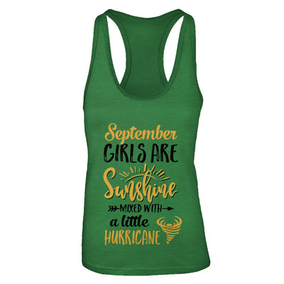 September Girls Sunshine Mixed With A Little Hurricane Birthday T-Shirt & Tank Top | Teecentury.com