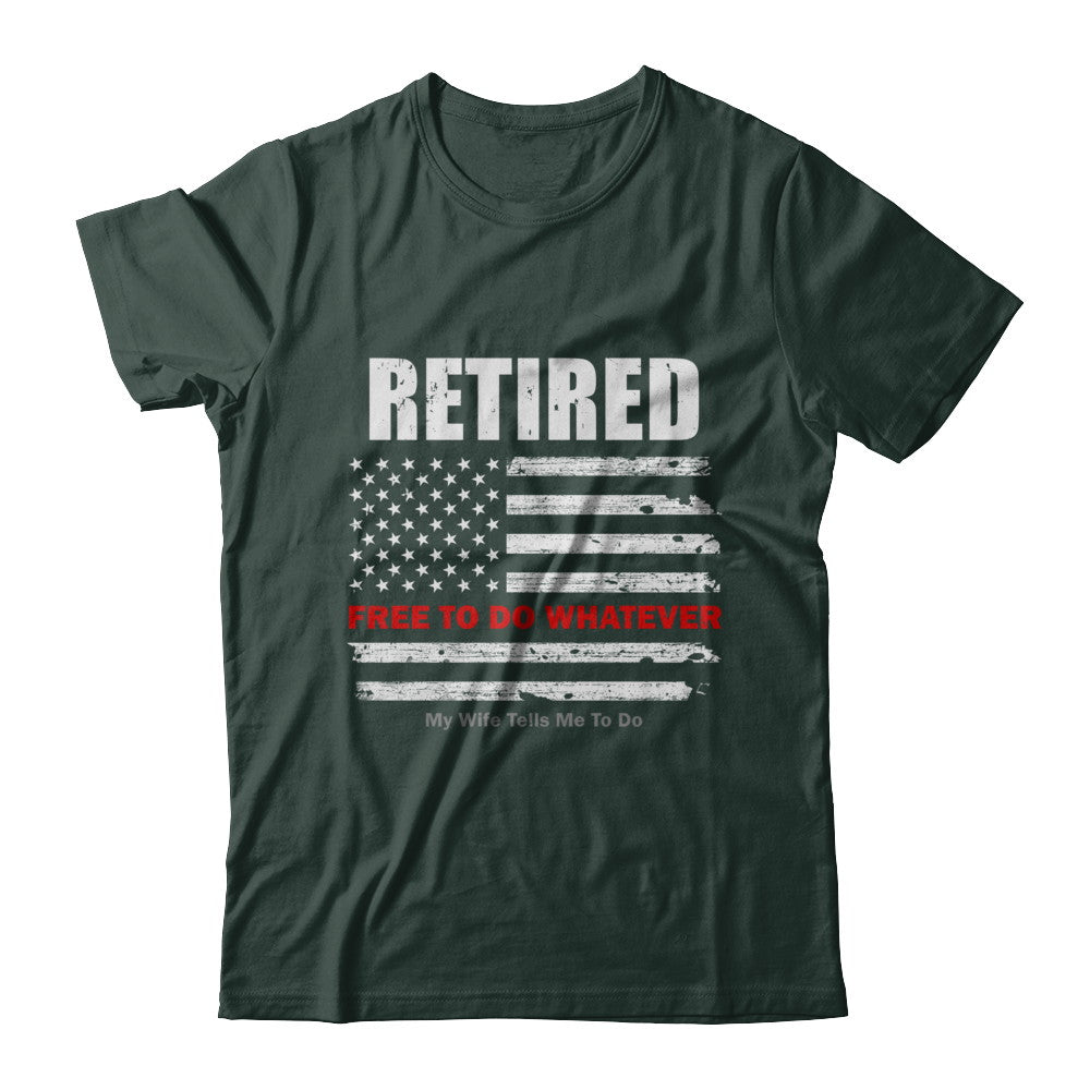 Retired Free to Do Whatever Thin Red Line Firefighter T-Shirt & Hoodie | Teecentury.com