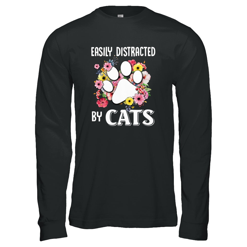 Easily Distracted By Cats T-Shirt & Tank Top | Teecentury.com