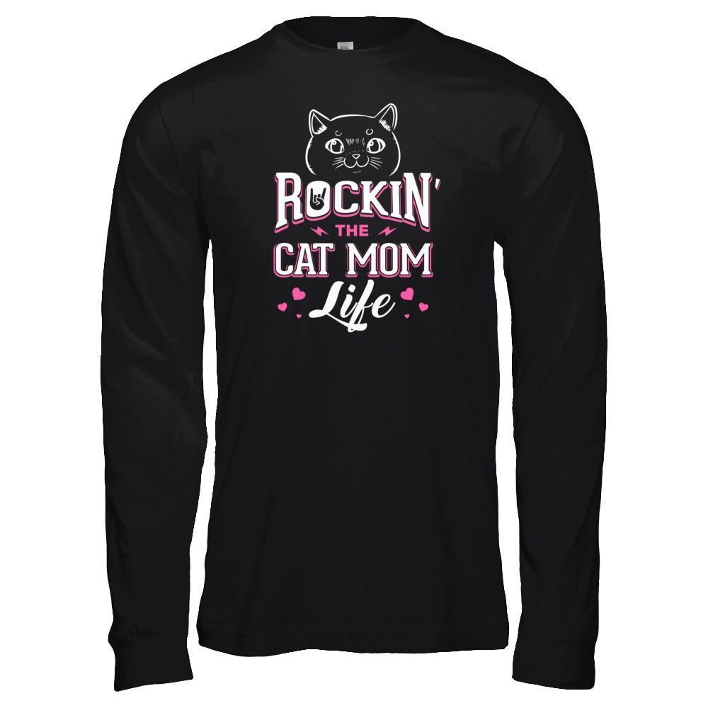 Rocking The Cat Mom Life T-Shirt & Tank Top | Teecentury.com