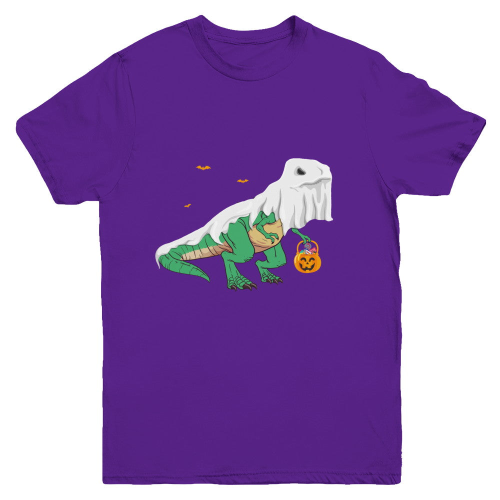 Halloween T Rex Dinosaur Ghost Trick Or Treat Youth Youth Shirt | Teecentury.com