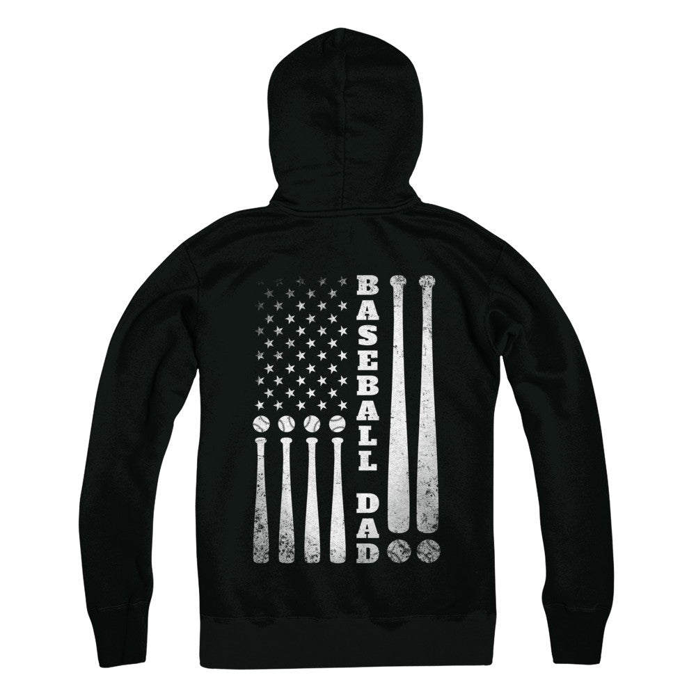 American Flag Vintage Baseball Dad Father's Day T-Shirt & Hoodie | Teecentury.com