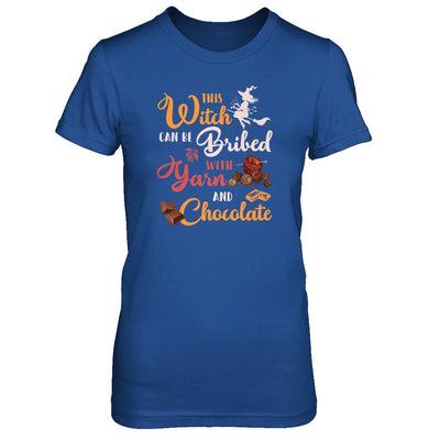 Halloween This Witch Can Be Bribed With Yarn And Chocolate T-Shirt & Tank Top | Teecentury.com