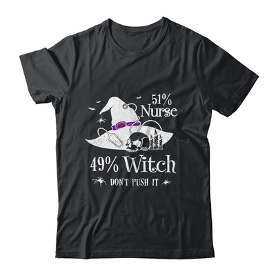 51 Nurse 49 Witch Funny Halloween Nurse T-Shirt & Hoodie | Teecentury.com