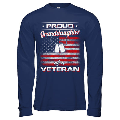 Proud Granddaughter Of A Veteran T-Shirt & Hoodie | Teecentury.com