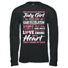 And God Said Let There Be July Girl Ears Arms Love Heart T-Shirt & Hoodie | Teecentury.com