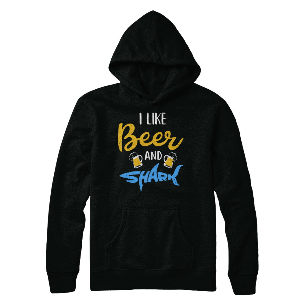 Funny Ocean I Like Beer And Sharks Gift T-Shirt & Hoodie | Teecentury.com