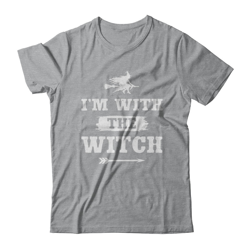 Halloween Couples Costume I'm With The Witch T-Shirt & Hoodie | Teecentury.com