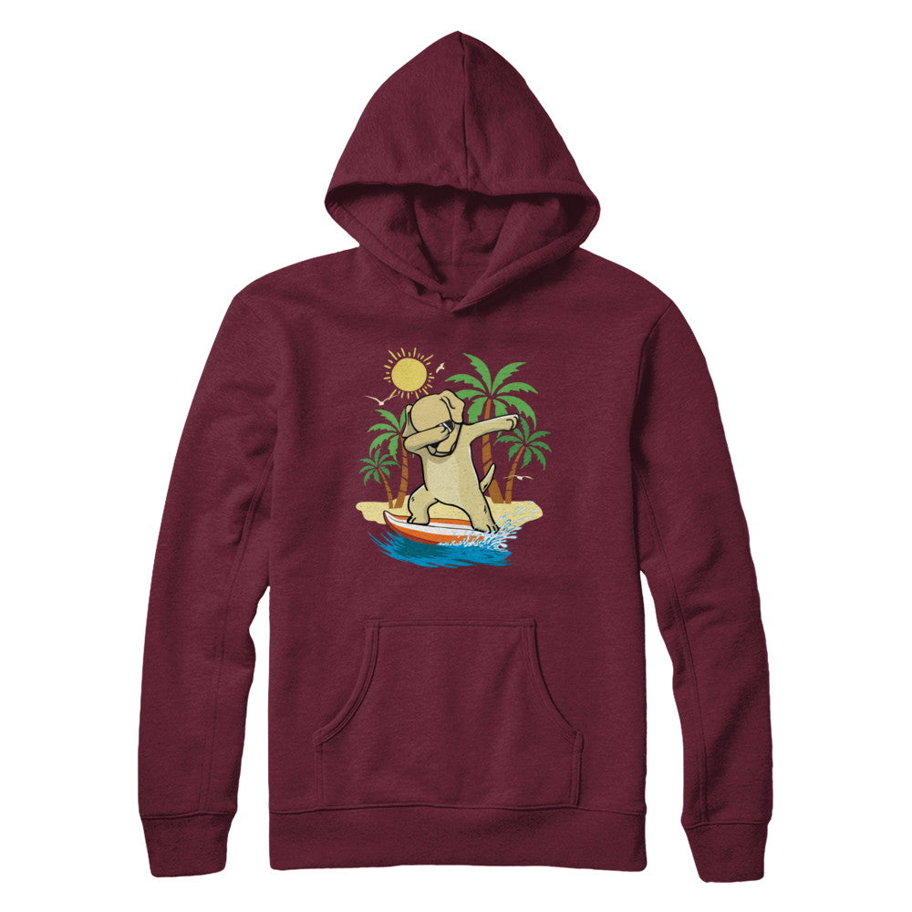 Summer Vacation Dabbing Labrador Surfing Surfboard Gift T-Shirt & Hoodie | Teecentury.com
