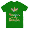 Cute Unicorns Are Born In December Birthday Gift Youth Youth Shirt | Teecentury.com