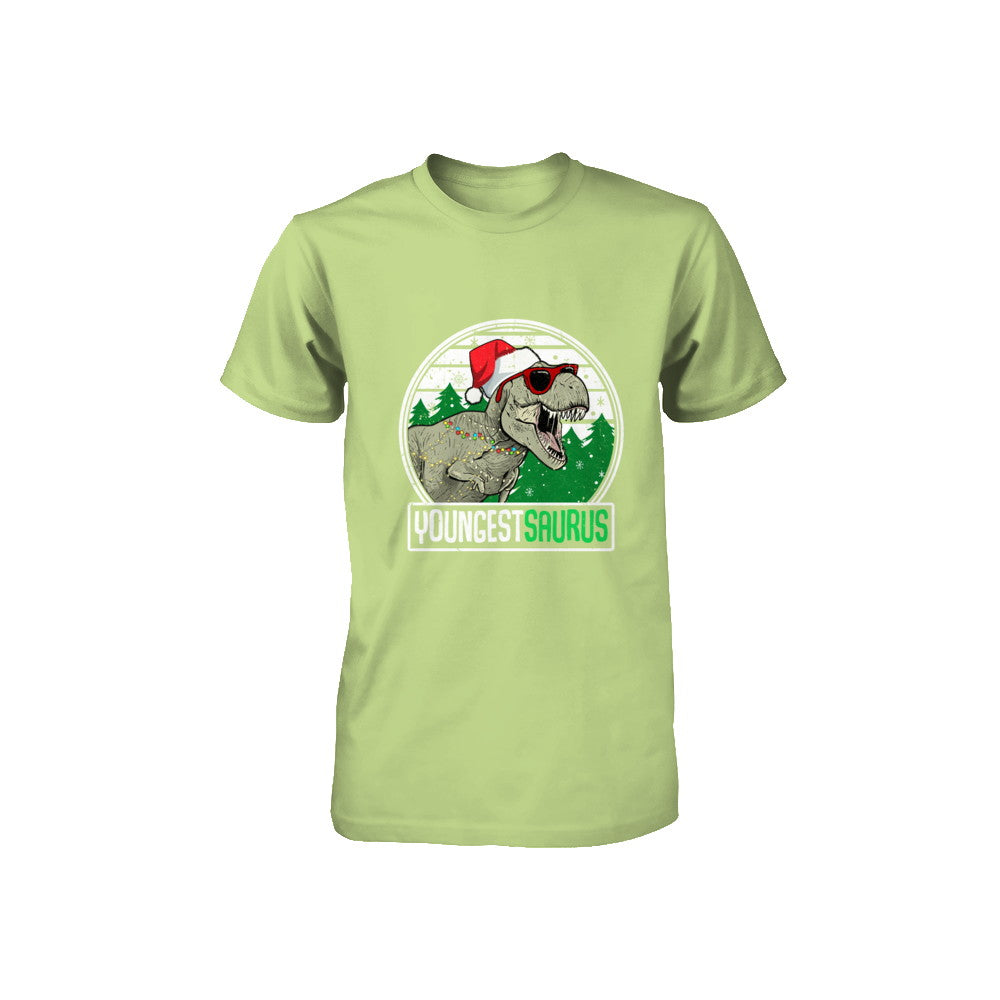 Youngestsaurus Youngest Dinosaur T-Rex Family Christmas Youth Youth Shirt | Teecentury.com