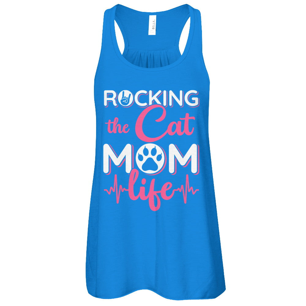 Rocking The Cat Mom Life T-Shirt & Tank Top | Teecentury.com