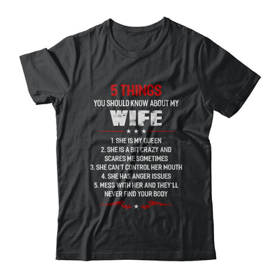 5 Things You Should Know About My Wife Husband T-Shirt & Hoodie | Teecentury.com