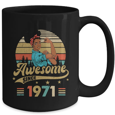 52 Year Old Awesome Since 1971 52nd Birthday Black Women Mug | teecentury